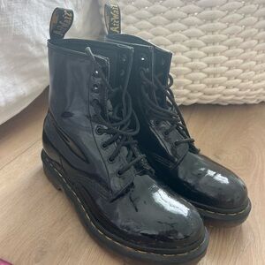 Dr. Martens Black Leather Lace-Up Boots